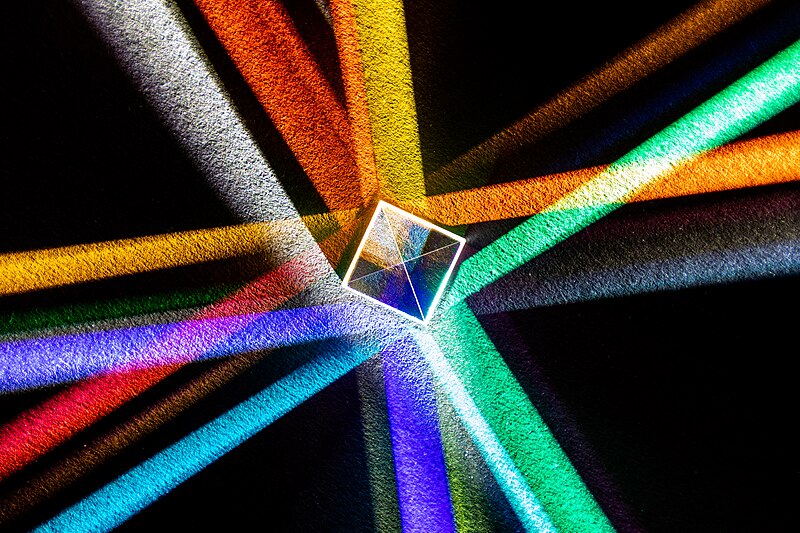 Dichroic prism refracting light